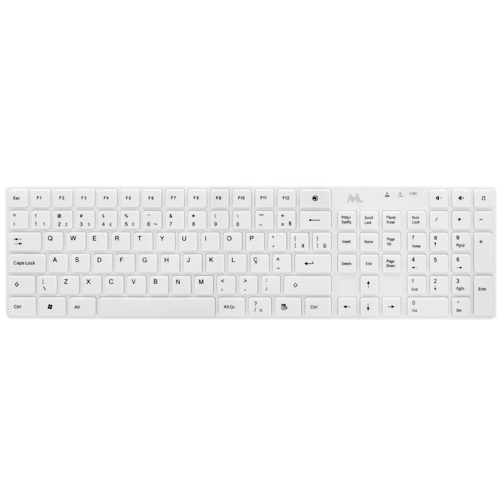 Teclado + Mouse Mtek KM5197W Wireless / Português - Branco