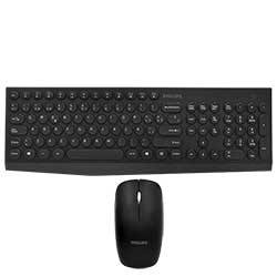 Teclado + Mouse Philips C323 SPT6323/00 / Espanhol - Preto