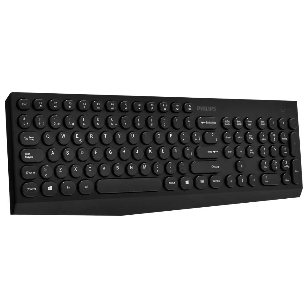 Teclado + Mouse Philips C323 SPT6323/00 / Espanhol - Preto