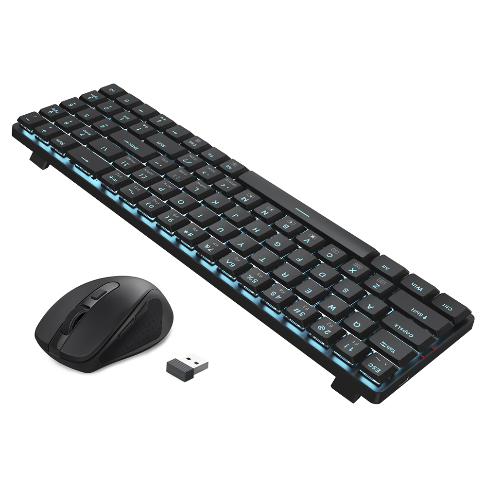 Teclado + Mouse Redragon BS-8773 Wireless / Inglês - Preto