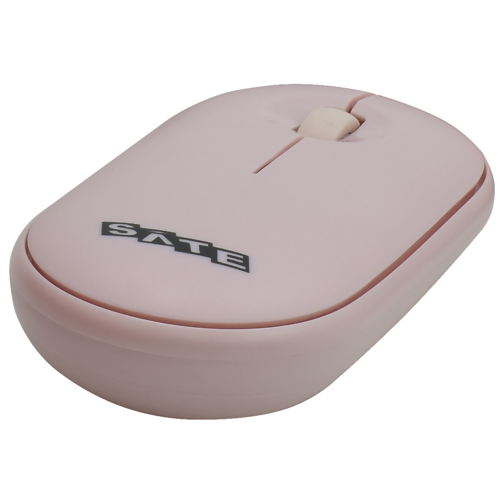 Teclado + Mouse Satellite AK-6032G Mini Wireless / Espanhol - Rosa / Branco