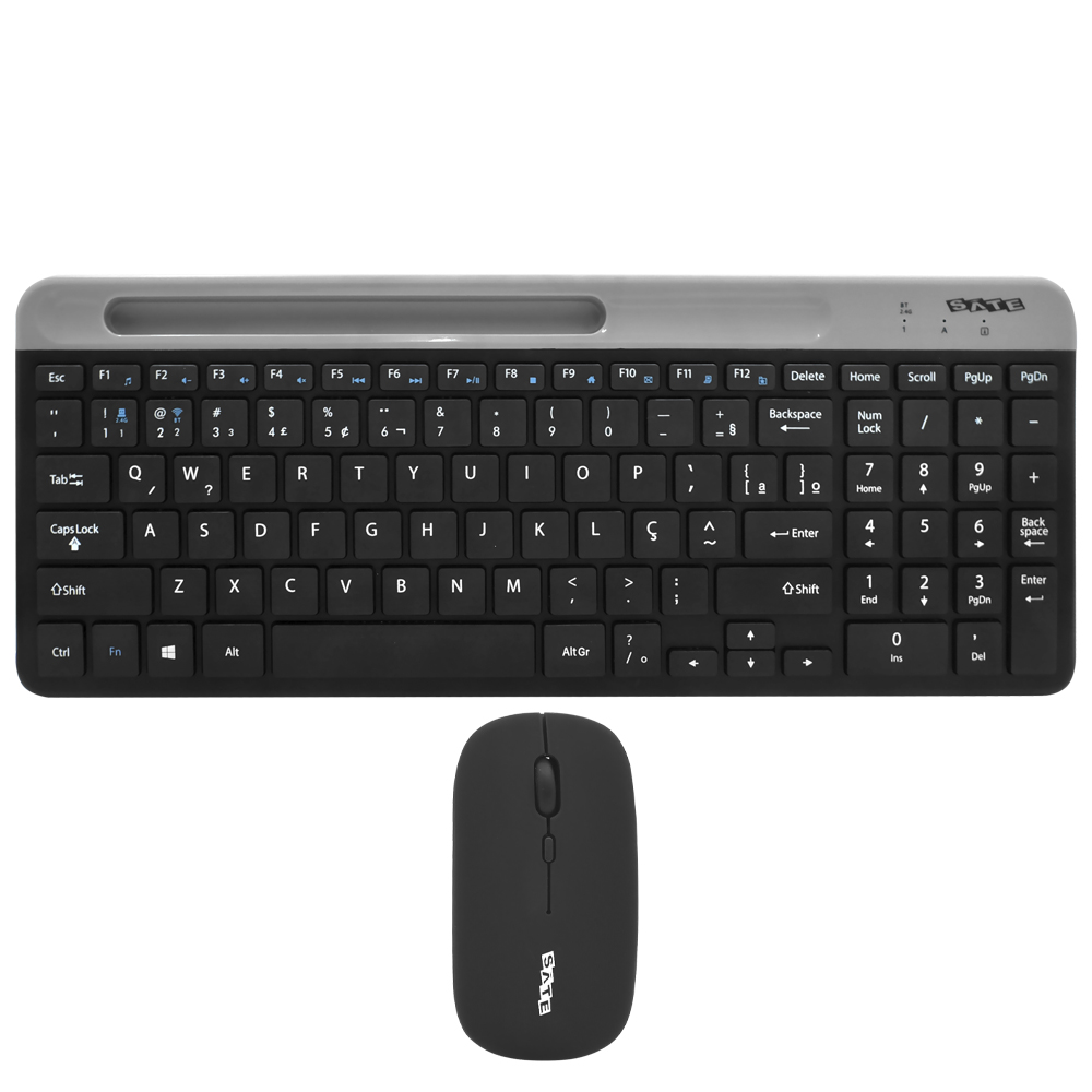 Teclado + Mouse Satellite AK-611G BT Wireless / Português - Preto