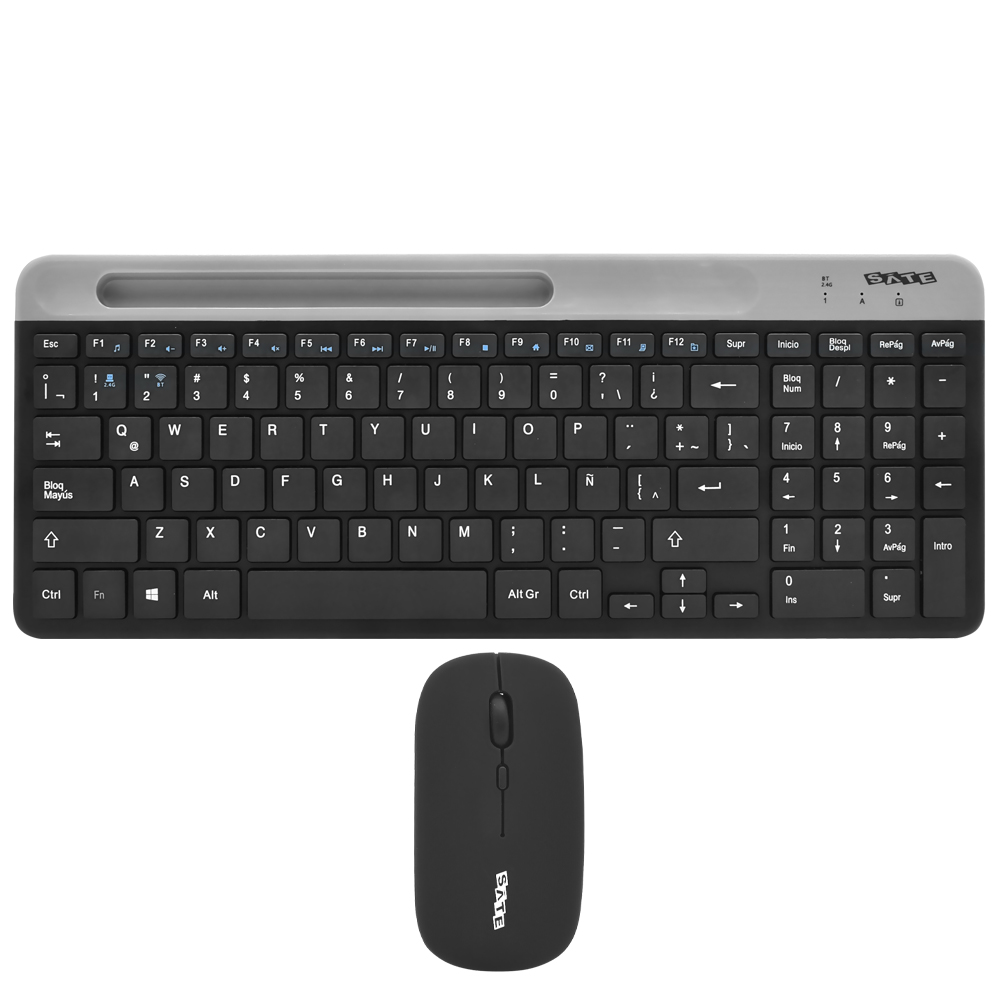 Teclado + Mouse Satellite AK-612G BT Wireless / Espanhol - Preto