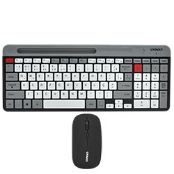 Teclado + Mouse Satellite AK-621G BT Wireless / Português - Cinza / Preto