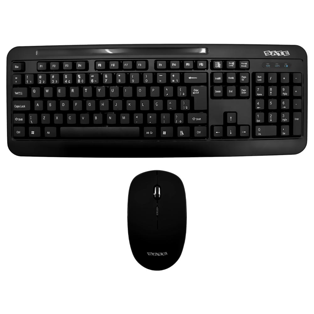 Teclado + Mouse Satellite AK-725G Wireless / Português - Preto