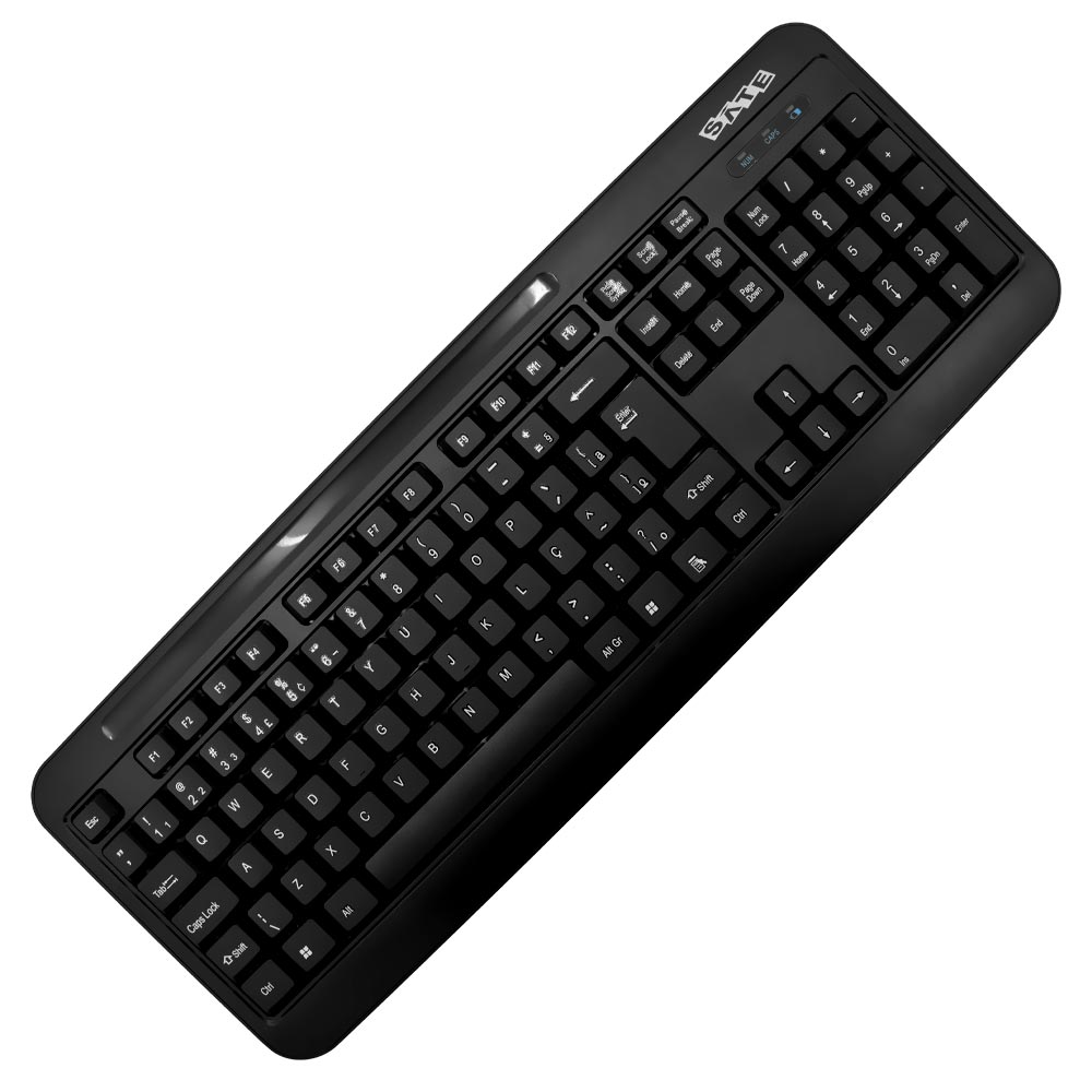 Teclado + Mouse Satellite AK-725G Wireless / Português - Preto