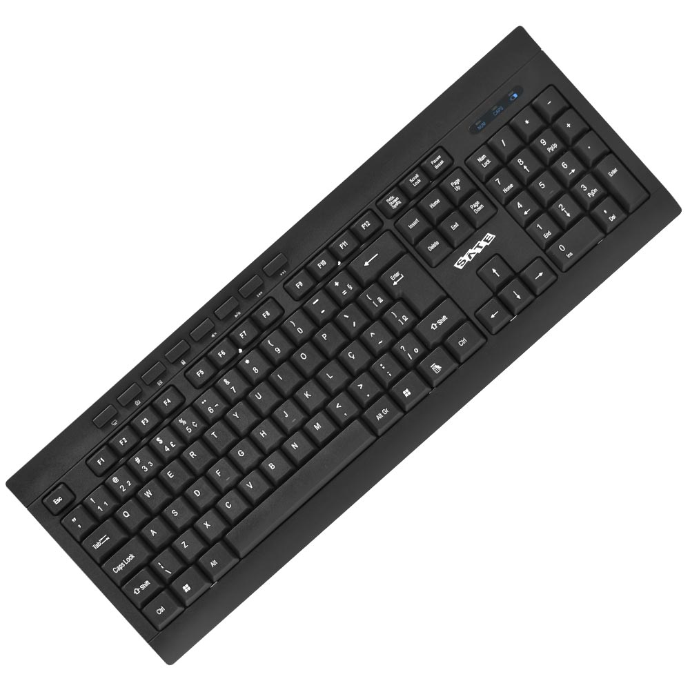 Teclado + Mouse Satellite AK-726G Wireless / Português - Preto