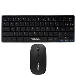 Teclado + Mouse Satellite AK-731 Mini Wireless / Português - Preto