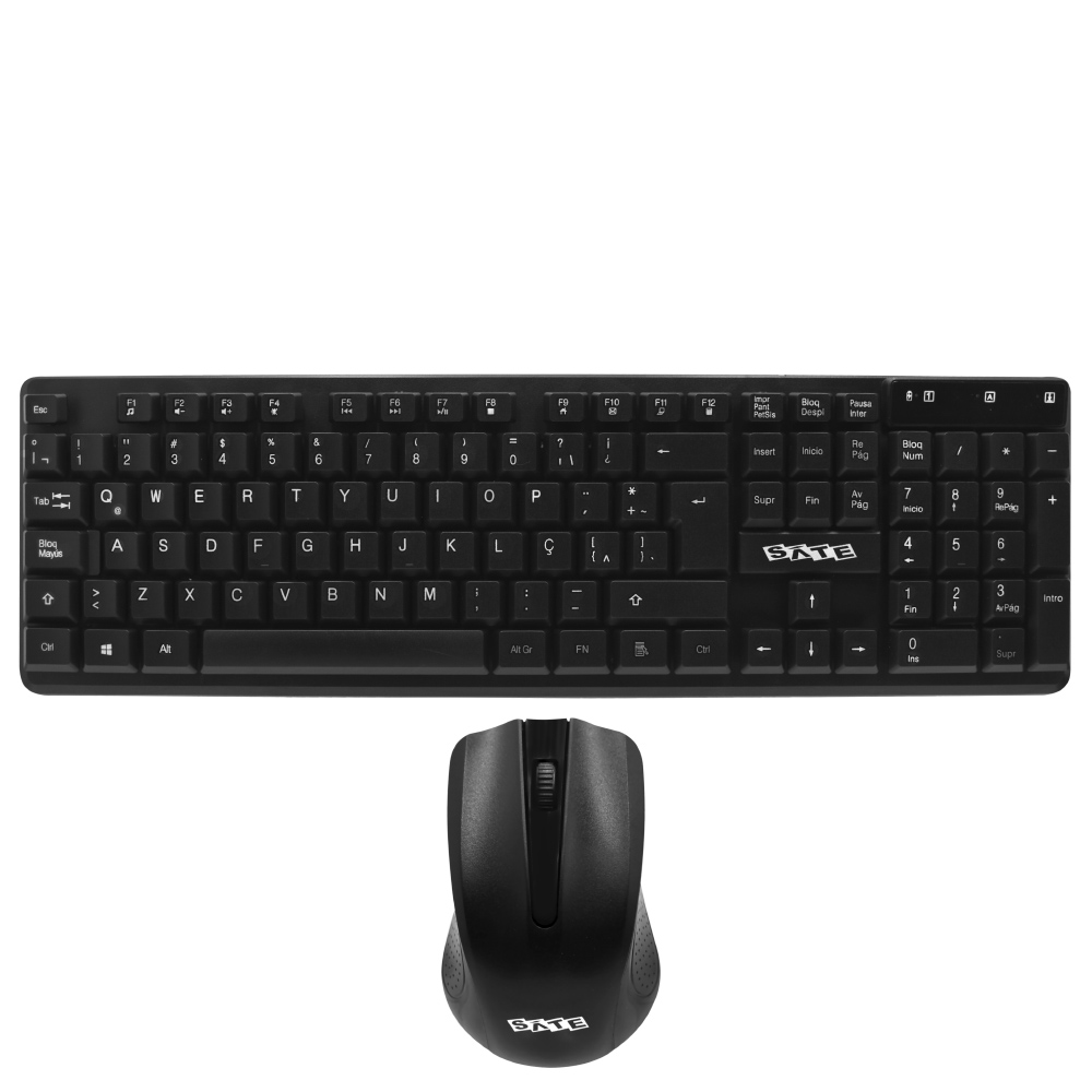 Teclado + Mouse Satellite AK-741G Wireless / Português - Preto