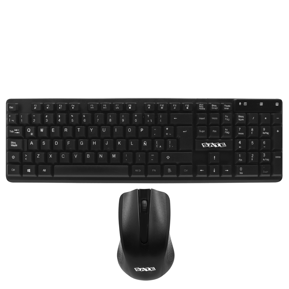 Teclado + Mouse Satellite AK-742G Wireless / Espanhol - Preto