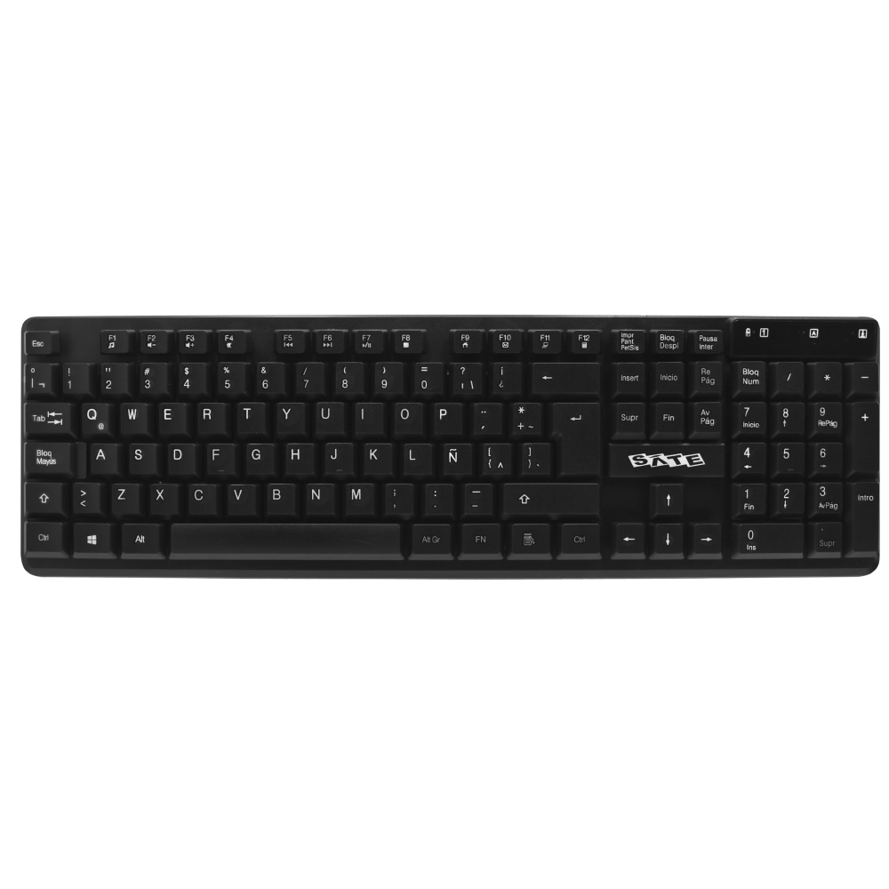 Teclado + Mouse Satellite AK-742G Wireless / Espanhol - Preto
