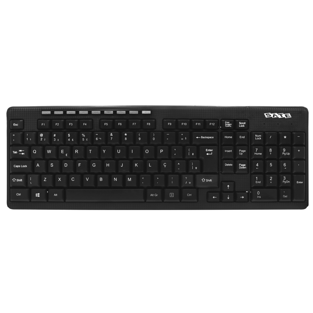 Teclado + Mouse Satellite AK-751G Wireless / Português - Preto