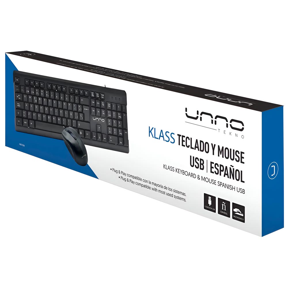 Teclado + Mouse Tekno KB6721BK Klass USB / Espanhol - Preto