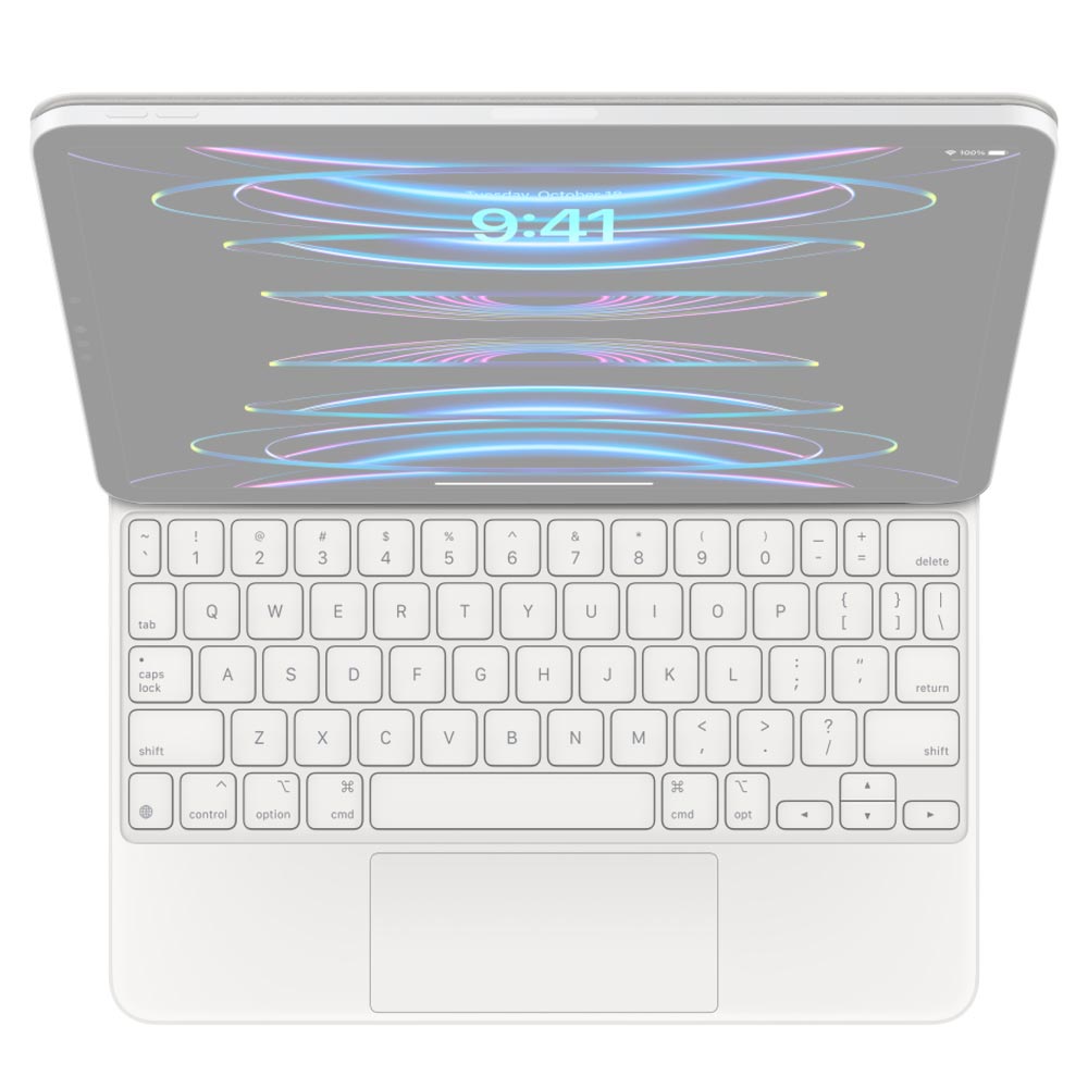 Teclado Apple Magic Keyboard para iPad Pro 12.9" MJQL3LL/A Wireless / Inglês - Branco