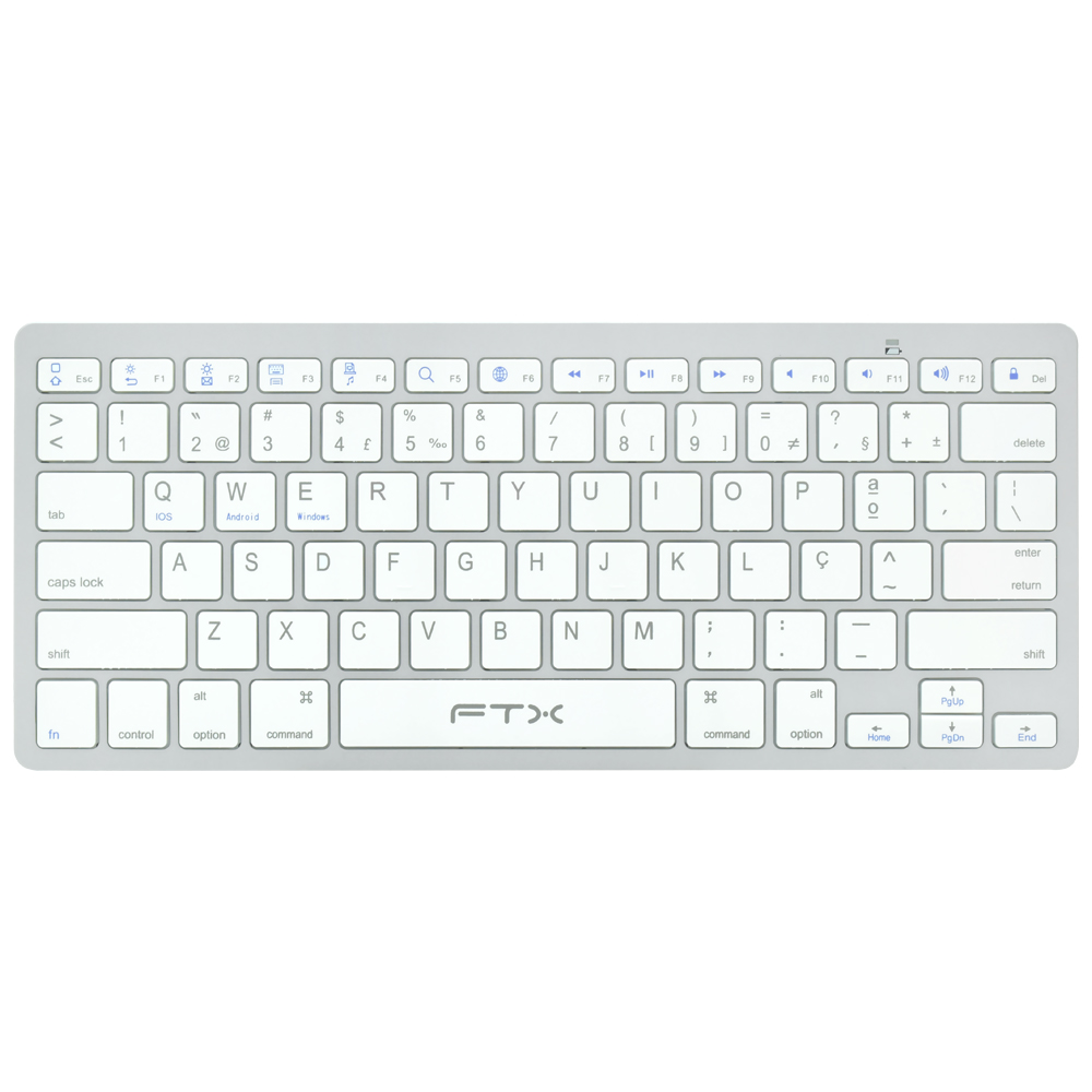 Teclado FTX FTXB1000 Bluetooth / Português - Prata