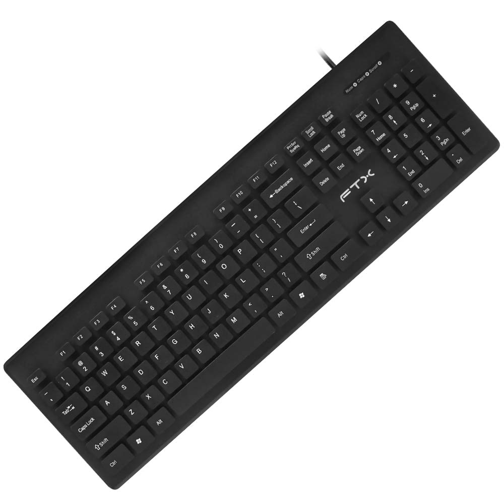 Teclado FTX FTXK100E USB / Inglês - Preto