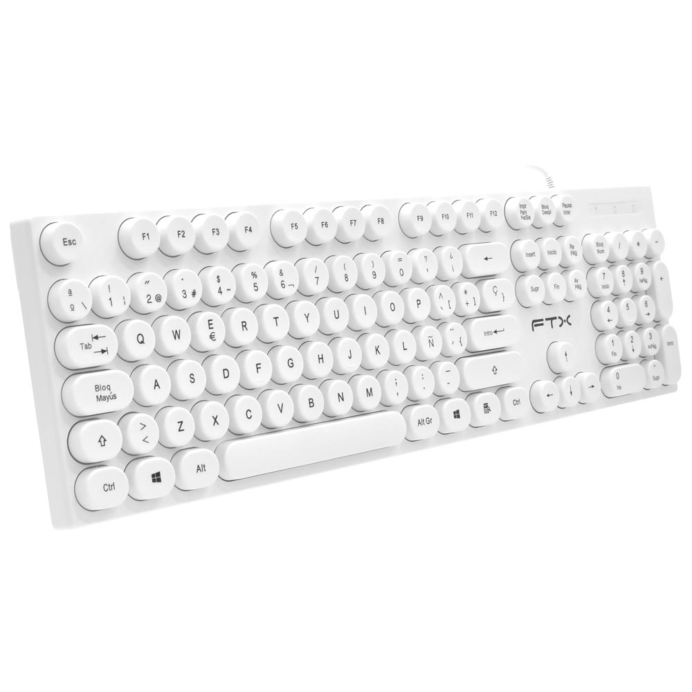 Teclado FTX K22 USB / Espanhol - Branco