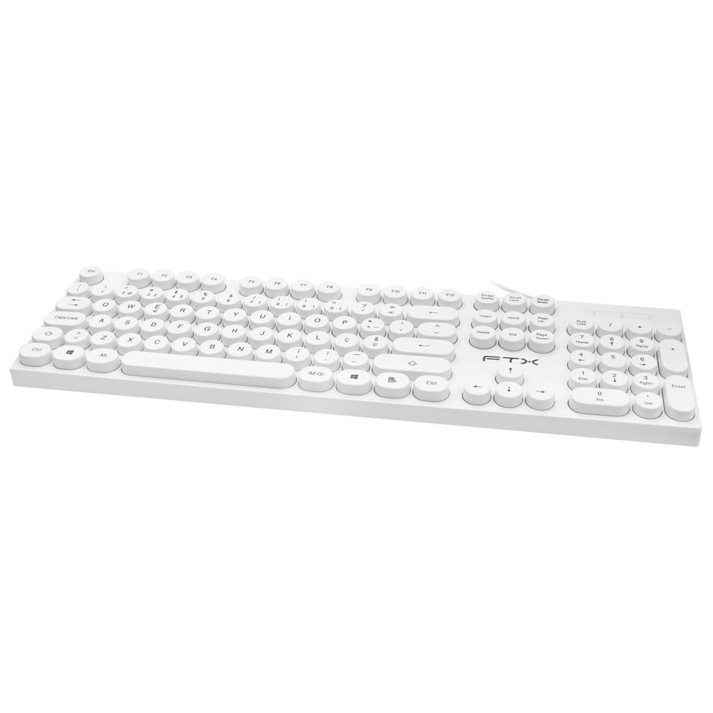 Teclado FTX K22 USB / Espanhol - Branco