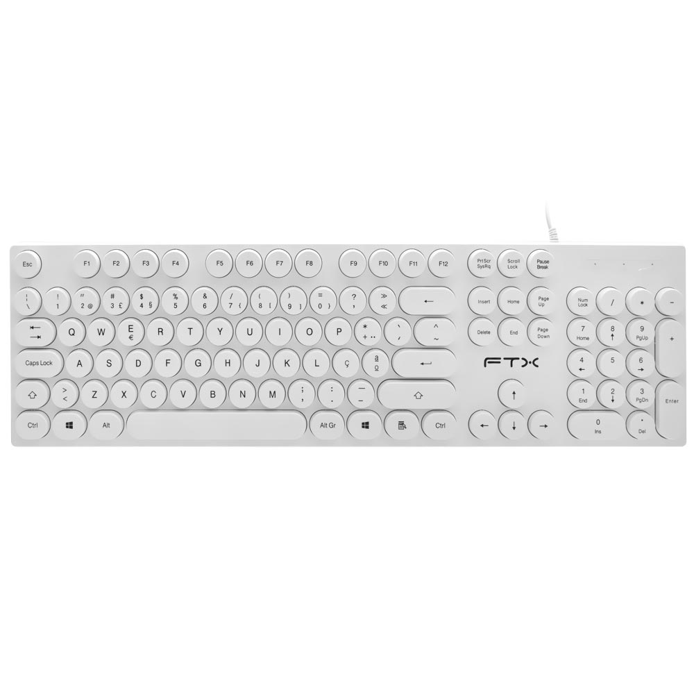 Teclado FTX K22 USB / Português - Branco