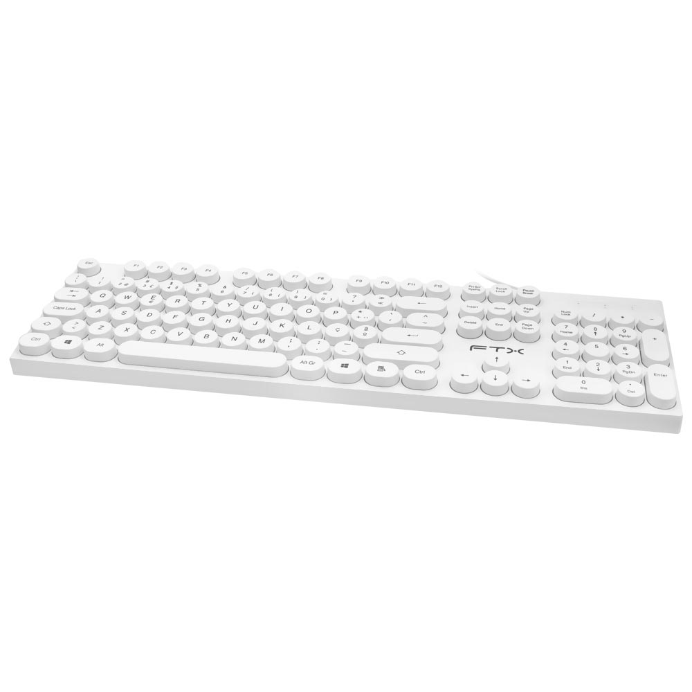 Teclado FTX K22 USB / Português - Branco