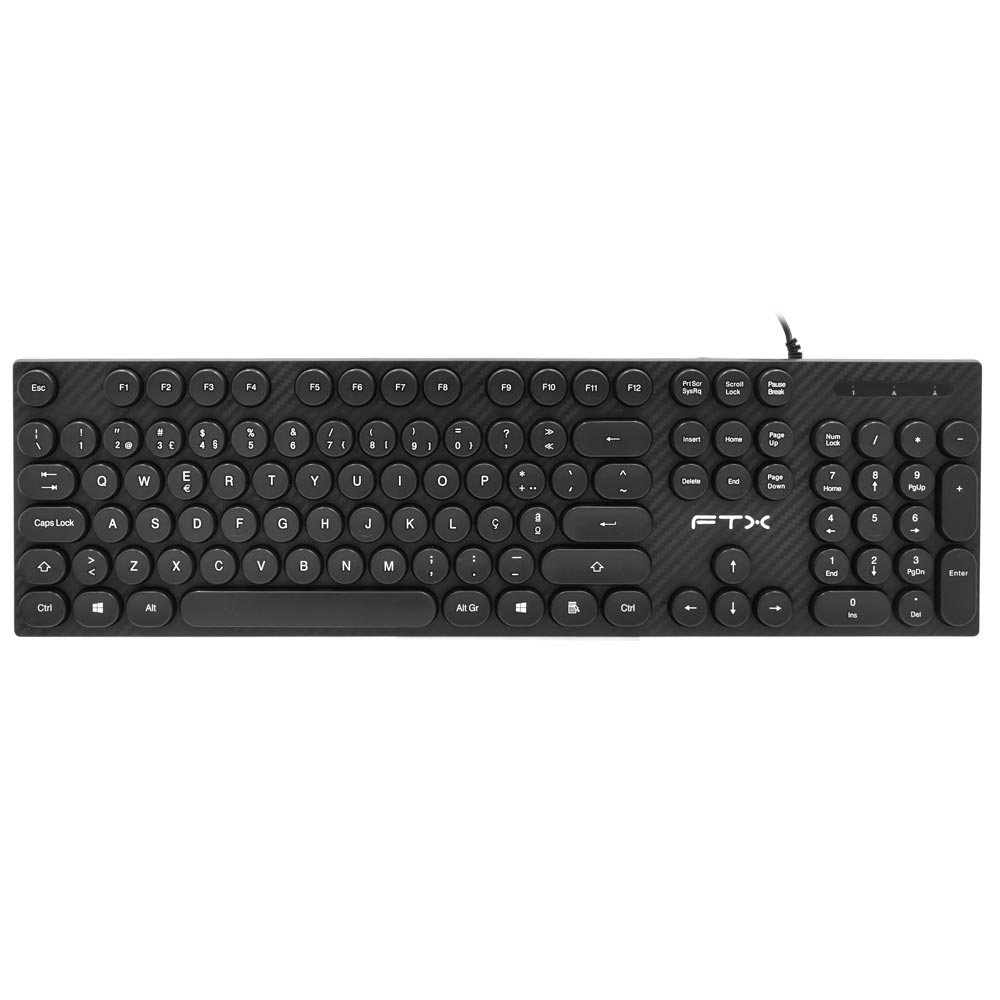 Teclado FTX K22 USB / Português - Preto