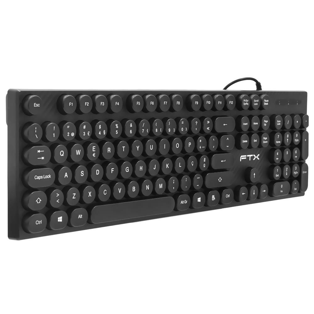 Teclado FTX K22 USB / Português - Preto