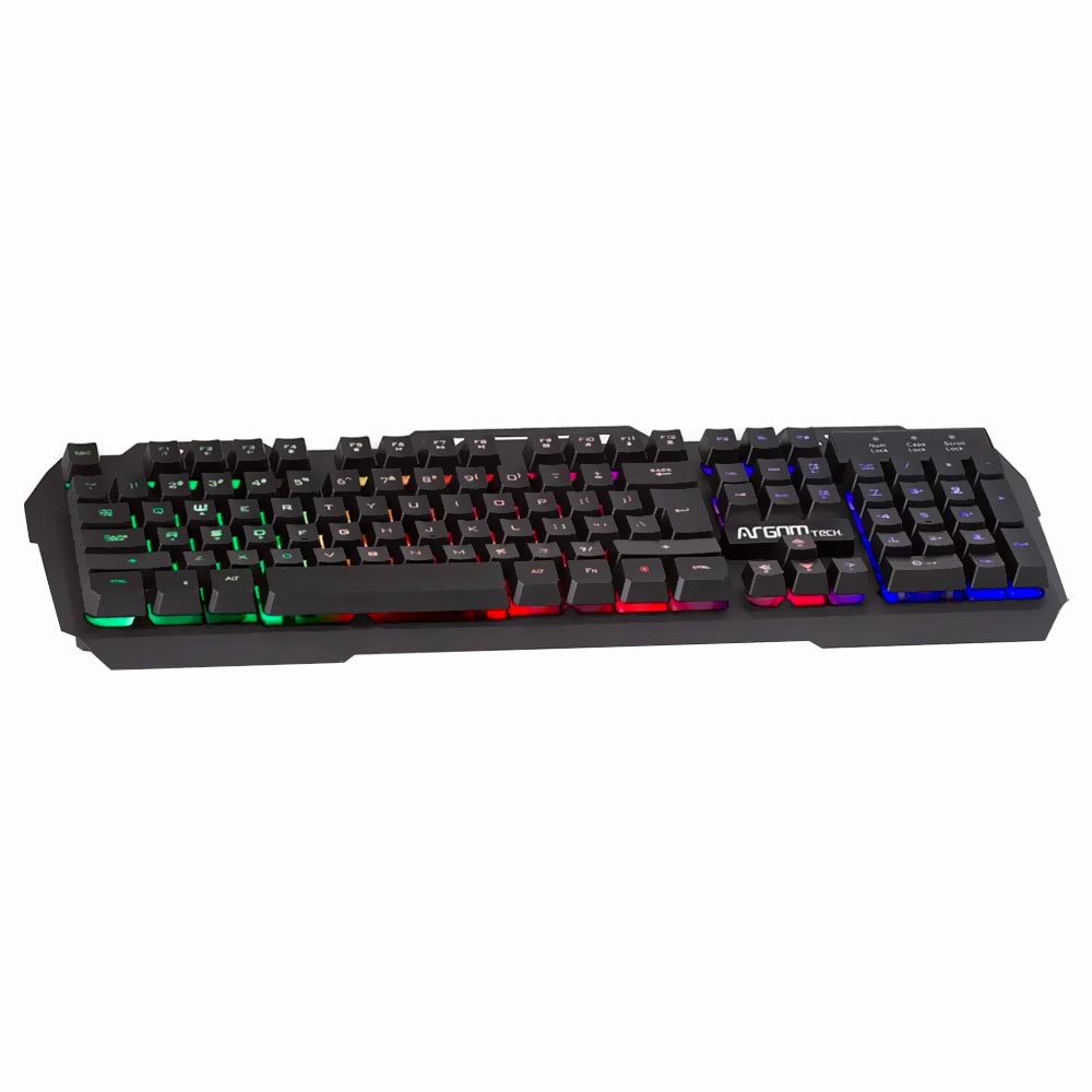 Teclado Gamer Argom Tech ARG-KB-2056BK Combat USB / RGB / Inglês - Preto