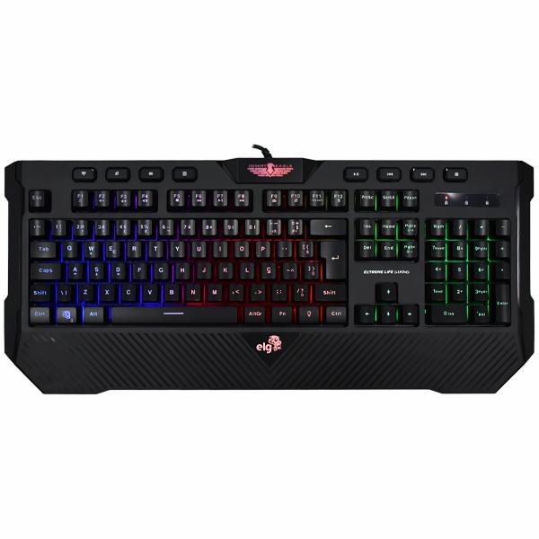 Teclado Gamer Elg TGDE Desert Eagle USB / RGB / Português - Preto