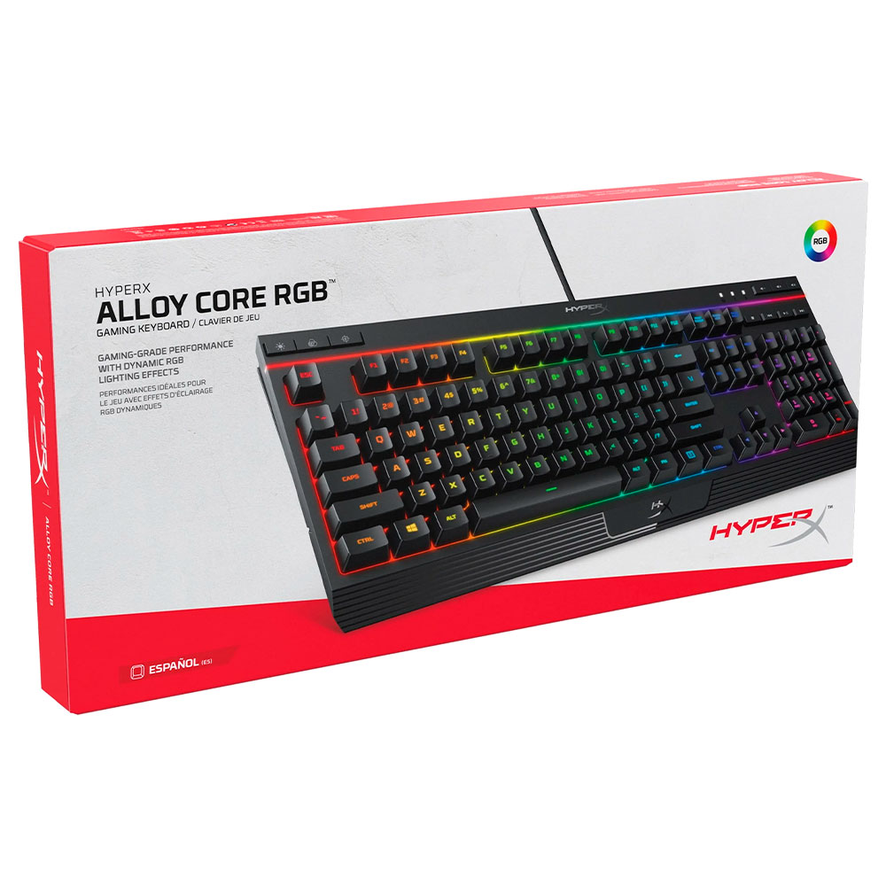 Teclado Gamer Hyperx Alloy Core USB / RGB / Espanhol - Preto (HX-KB5ME2-LA)