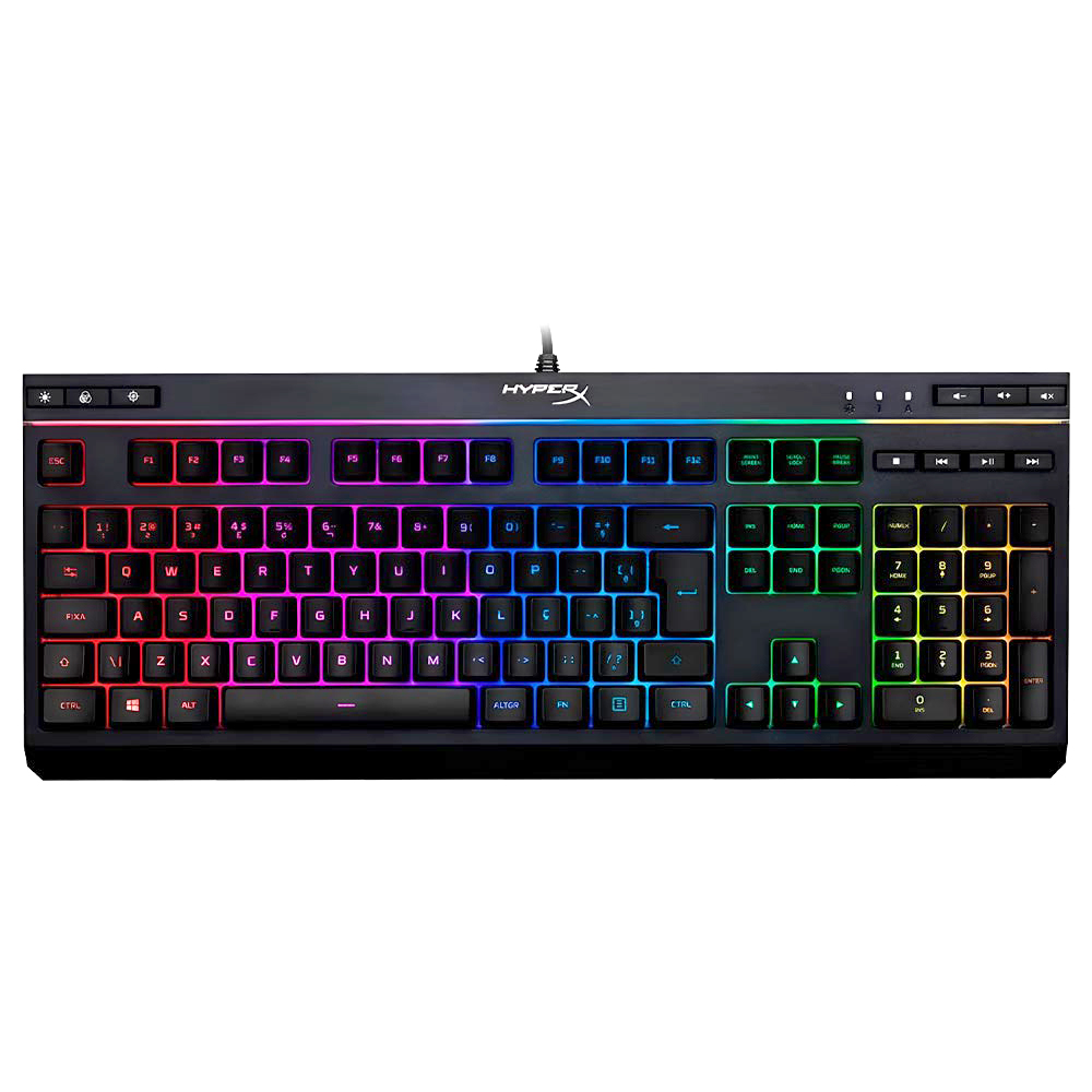 Teclado Gamer Hyperx Alloy Core USB / RGB / Português - Preto (HX-KB5ME2-BR)