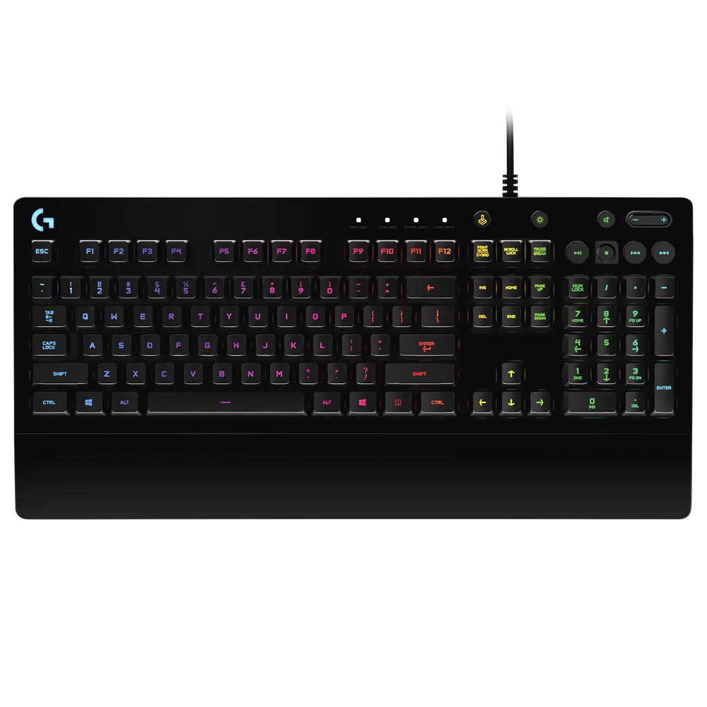 Teclado Gamer Logitech G213 Prodigy USB / RGB / Inglês - Preto (920-008084)