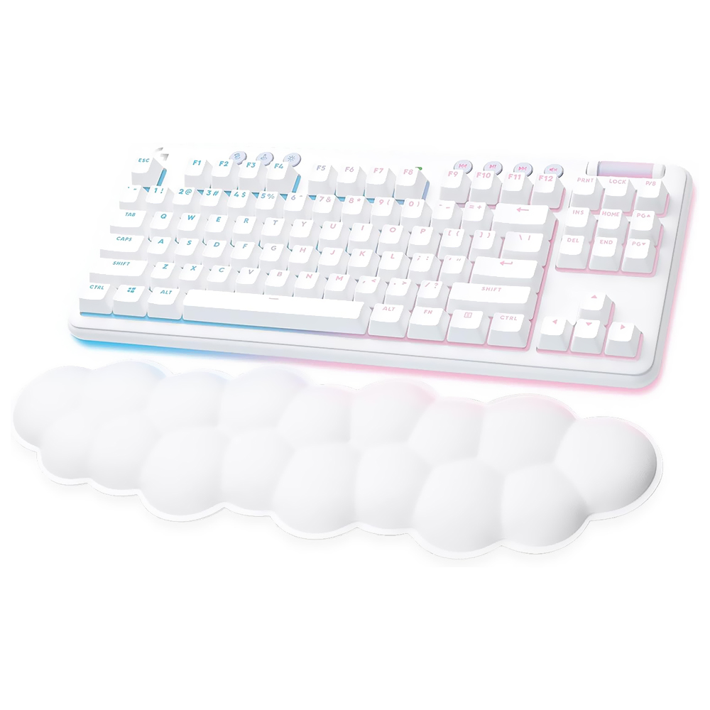 Teclado Gamer Logitech G715 LightSpeed Wireless / Brown / RGB / Inglês - Branco (920-010453)