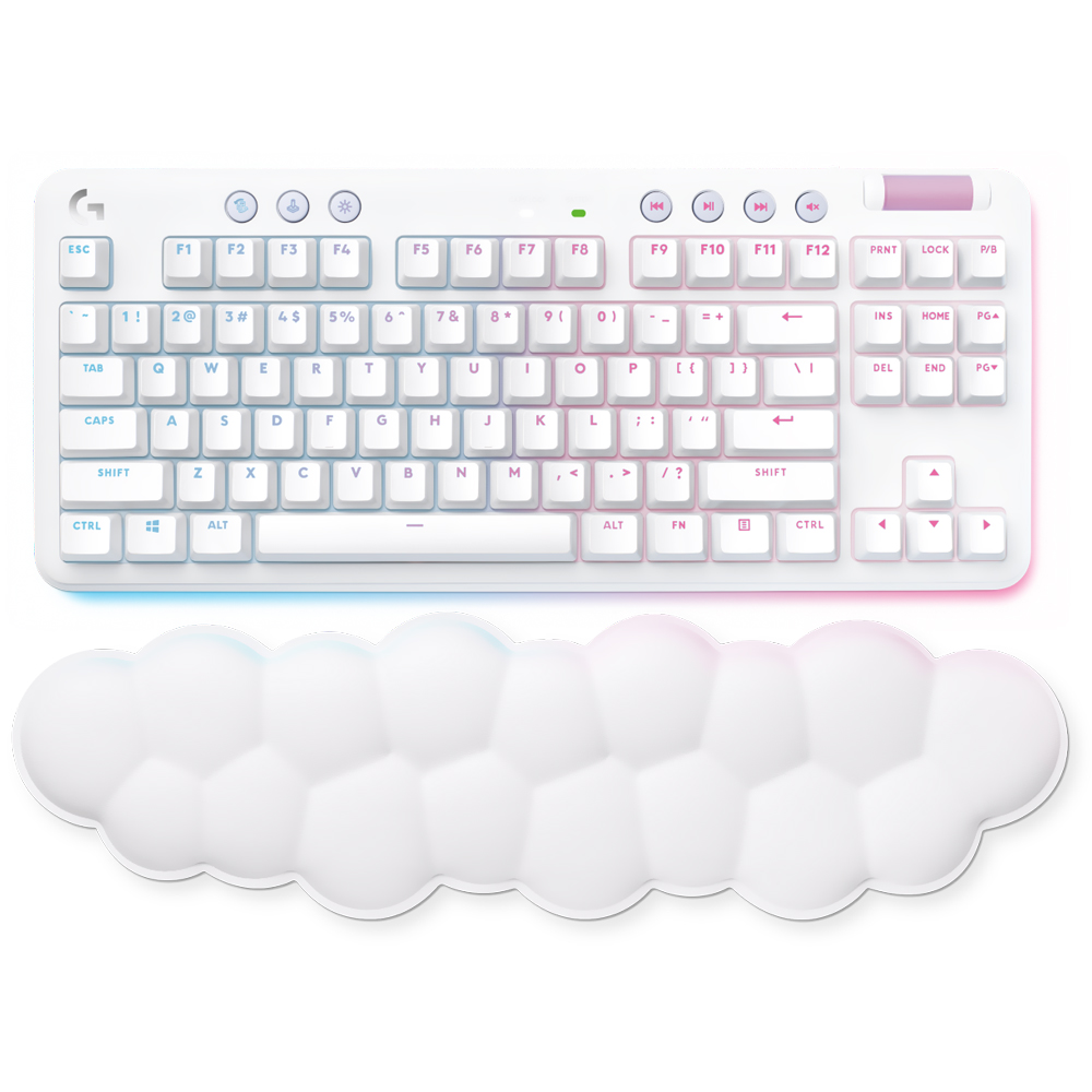 Teclado Gamer Logitech G715 LightSpeed Wireless / Brown / RGB / Inglês - Branco (920-010453)