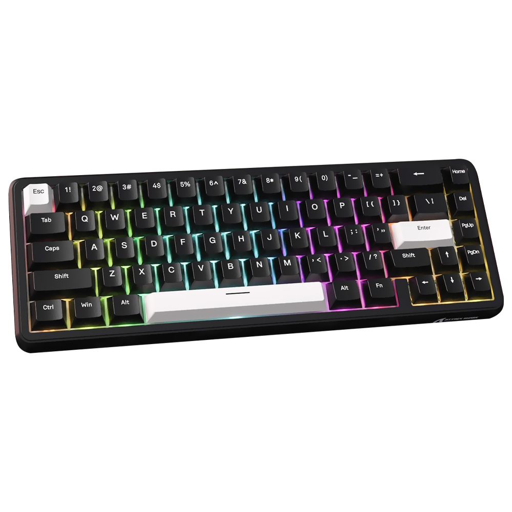 Teclado Gamer Magnético Attack Shark X65HE USB / RGB / Inglês - Preto