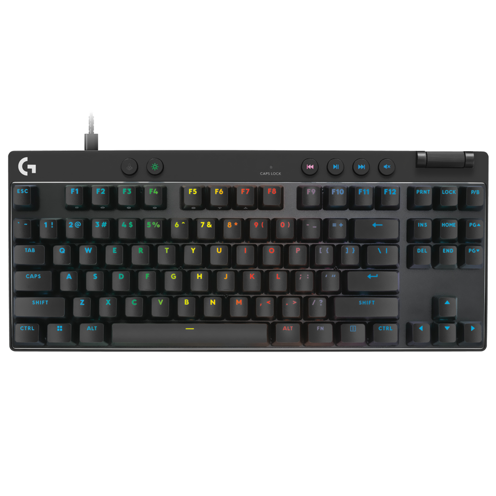 Teclado Gamer Magnético Logitech Pro X TKL Rapid Trigger USB / Red / Inglês - Preto (920-013131)
