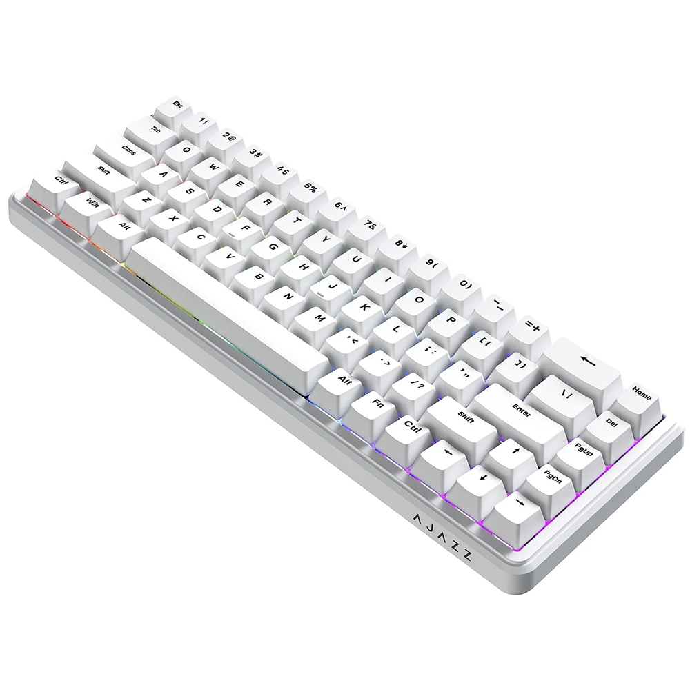Teclado Gamer Mecânico Ajazz AK680 Max ABS Nacodexx Mini USB / RGB / Inglês - Branco (984655)
