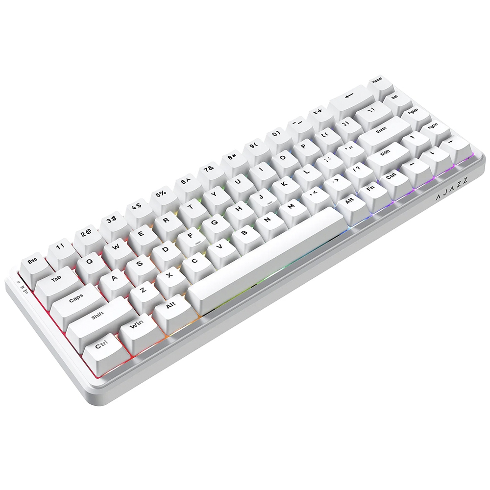 Teclado Gamer Mecânico Ajazz AK680 Max ABS Nacodexx Mini USB / RGB / Inglês - Branco (984655)