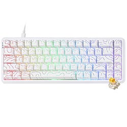 Teclado Gamer Mecânico Ajazz AK680 Max Nacodexx Mini USB / RGB / Inglês - Branco (984709)