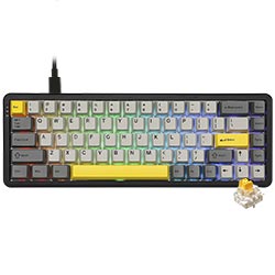 Teclado Gamer Mecânico Ajazz AK680 Max Nacodexx Mini USB / RGB / Inglês - Preto / Cinza (984662)