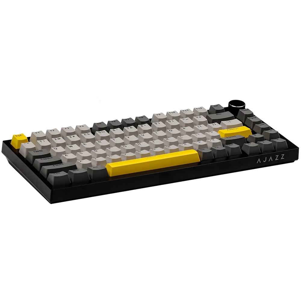 Teclado Gamer Mecânico Ajazz AK820 Nacodexx USB / RGB / Moon Yellow / Inglês - Cinza / Branco