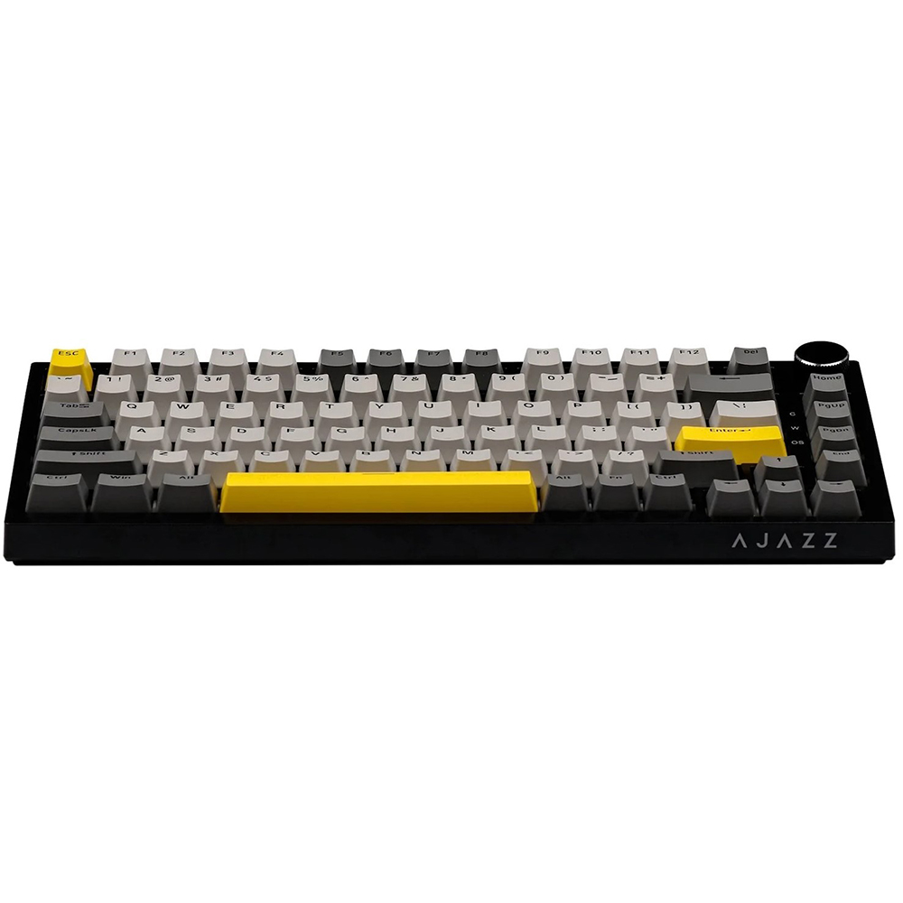 Teclado Gamer Mecânico Ajazz AK820 Nacodexx USB / RGB / Moon Yellow / Inglês - Cinza / Branco
