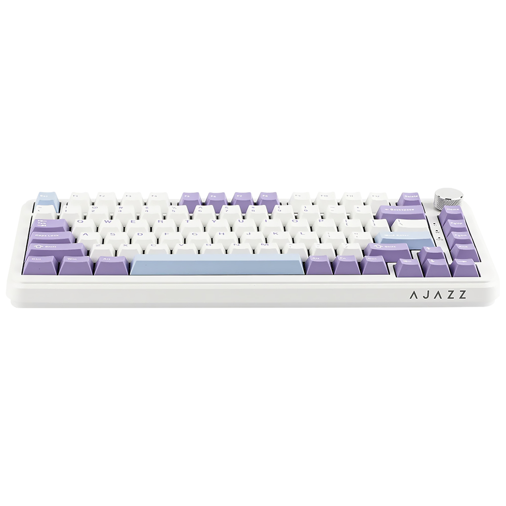 Teclado Gamer Mecânico Ajazz AK820 Nacodexx USB / RGB / Sea Salt / Inglês - Branco / Roxo (980190)