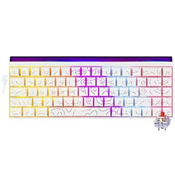 Teclado Gamer Mecânico Ajazz NK68 Nacodexx Mini USB / RED / Inglês - Branco (986994)