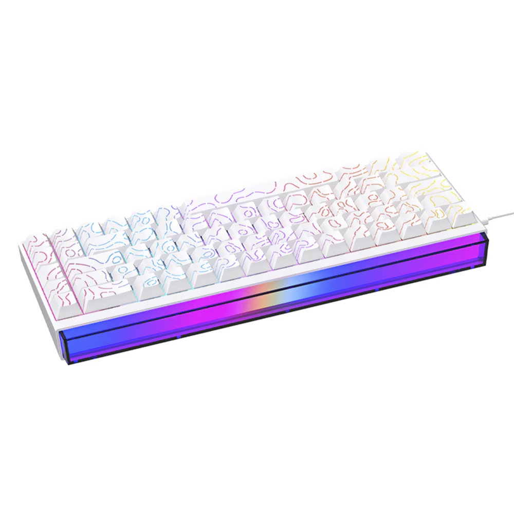 Teclado Gamer Mecânico Ajazz NK68 Nacodexx Mini USB / RED / Inglês - Branco (986994)
