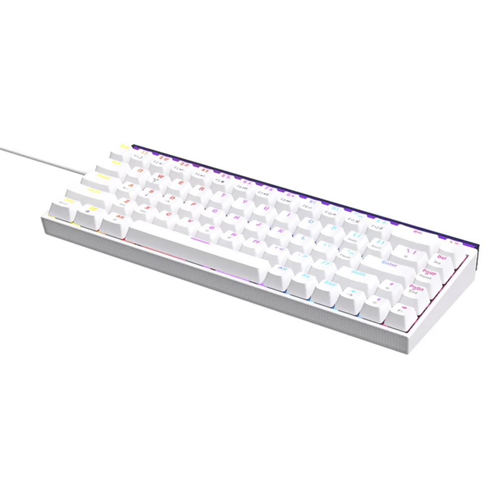 Teclado Gamer Mecânico Ajazz NK68 Nacodexx Mini USB / RED / Inglês - Branco (986994)