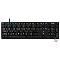 Teclado Gamer Mecânico Corsair K70 Core USB / RGB / RED / Inglês - Preto (CH-910971E-NA)