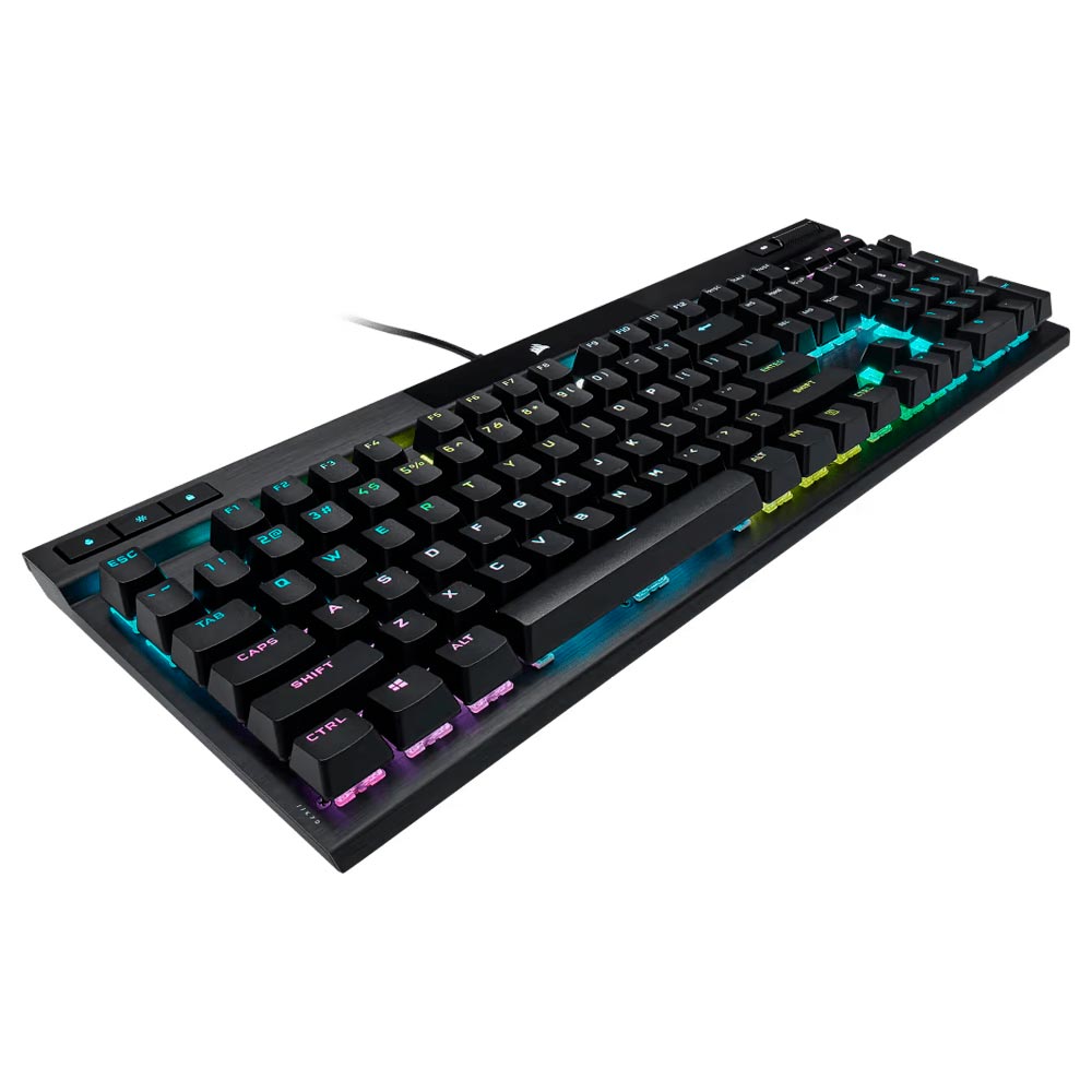 Teclado Gamer Mecânico Corsair K70 RGB Pro USB / OPX / Inglês - Preto (CH-910941A-NA)
