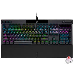 Teclado Gamer Mecânico Corsair K70 RGB Pro USB / RGB / Cherry MX RED / Inglês - Preto (CH-9109410-NA)