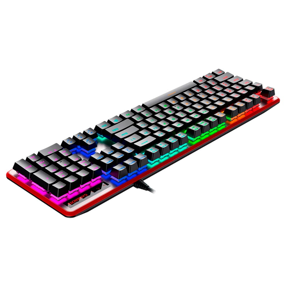 Teclado Gamer Mecânico Havit Gamenote KB870L USB / Blue / Inglês - Preto / Vermelho