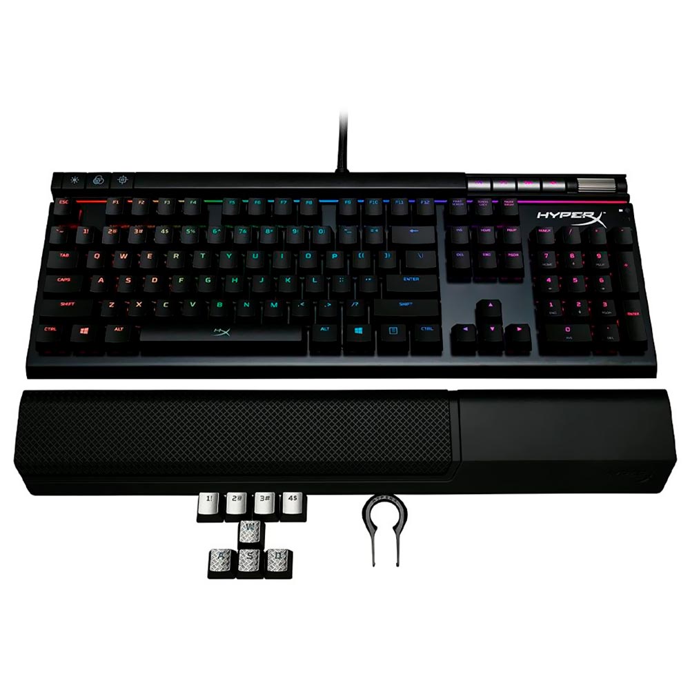 Teclado Gamer Mecânico Hyperx Alloy Elite USB / RGB / Cherry MX Blue / Inglês - Preto (HX-KB2BL2-US/R2)